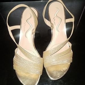 Gold date night shoes